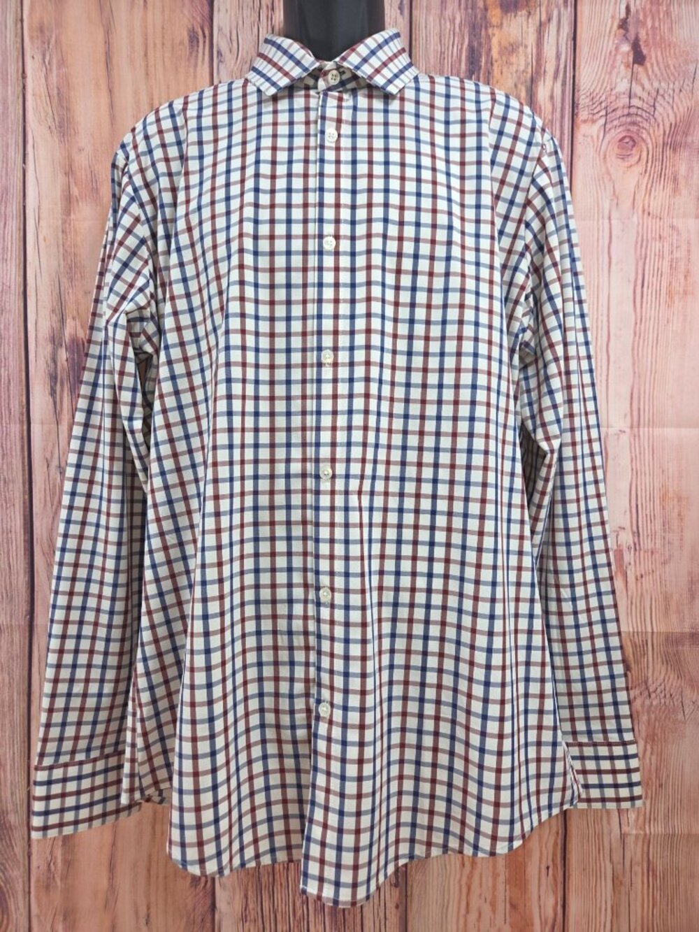 Mizzen+Main Leeward Trim Fit Burgundy Button-Up Shirt XL